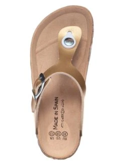 Zehentrenner In Gold -Sandalen Verkauf bio pinguin zehentrenner in gold 3