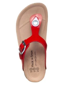 Zehentrenner In Rot -Sandalen Verkauf bio pinguin zehentrenner in rot 3