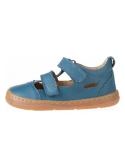 Leder-Halbsandalen In Blau