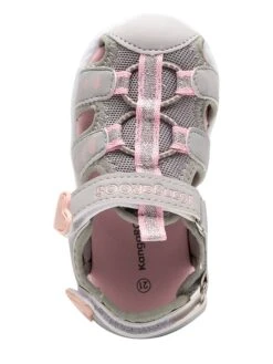 KangaRoos Halbsandalen "K-Mini" In Grau/ Rosa -Sandalen Verkauf kangaroos halbsandalen k mini in grau rosa 5