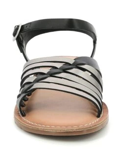 Kickers Leder-Sandalen "Etcetera" In Schwarz/ Silber -Sandalen Verkauf kickers leder sandalen etcetera in schwarz silber 2