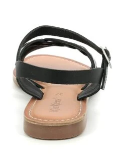 Kickers Leder-Sandalen "Etcetera" In Schwarz/ Silber -Sandalen Verkauf kickers leder sandalen etcetera in schwarz silber 3