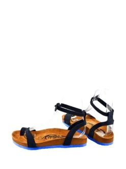 Leder-Sandalen In Dunkelblau -Sandalen Verkauf moosefield leder sandalen in dunkelblau 3