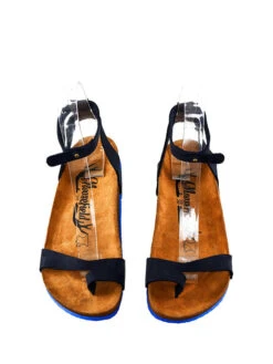 Leder-Sandalen In Dunkelblau -Sandalen Verkauf moosefield leder sandalen in dunkelblau 4