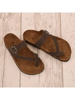 Zehentrenner In Braun -Sandalen Verkauf moosefield zehentrenner in braun 5