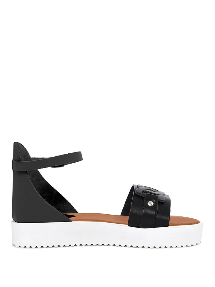 Leder-Sandalen In Schwarz 2 Leder-Sandalen In Schwarz – Bild 2