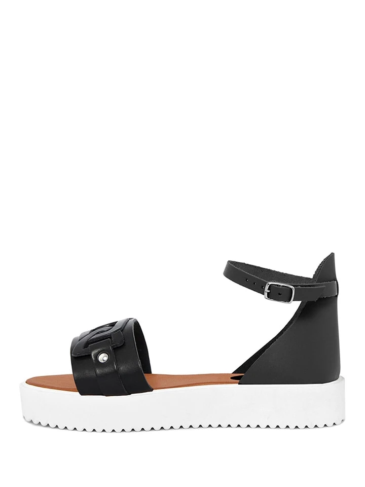 Leder-Sandalen In Schwarz 1 Leder-Sandalen In Schwarz