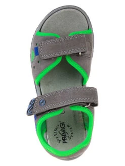 Primigi Leder-Sandalen In Grau/ Grün -Sandalen Verkauf primigi leder sandalen in grau grun 3