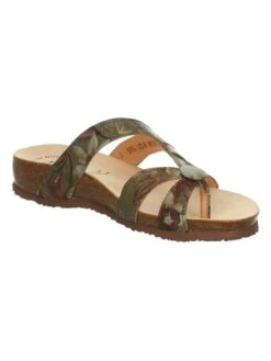 Think! Leder-Zehentrenner "Julia" In Hellbraun/ Bunt -Sandalen Verkauf think leder zehentrenner julia in hellbraun bunt 3