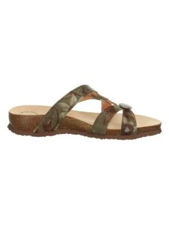 Think! Leder-Zehentrenner "Julia" In Hellbraun/ Bunt -Sandalen Verkauf think leder zehentrenner julia in hellbraun bunt 4