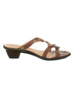 Think! Leder-Zehentrenner "Nanet" In Hellbraun/ Bunt -Sandalen Verkauf think leder zehentrenner nanet in hellbraun bunt 4