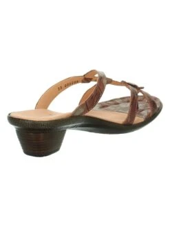 Think! Leder-Zehentrenner "Nanet" In Hellbraun/ Bunt -Sandalen Verkauf think leder zehentrenner nanet in hellbraun bunt 5