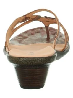 Think! Leder-Zehentrenner "Nanet" In Hellbraun/ Bunt -Sandalen Verkauf think leder zehentrenner nanet in hellbraun bunt 6